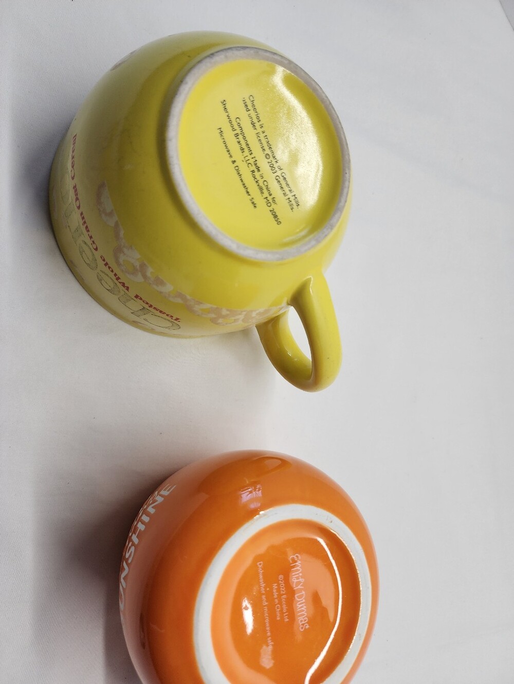2pc Vintage cheerios jumbo mug & Emily Dumas sunflower mug - Picture 5 of 9